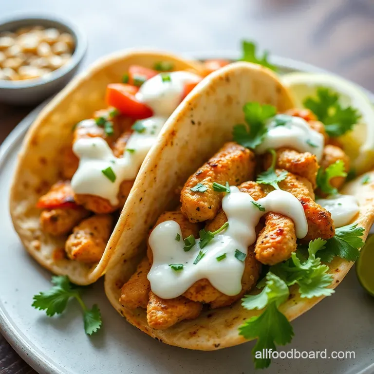 Mediterranean Chicken Gyros with Creamy Feta Tzatziki A Taste of Santorini at Home