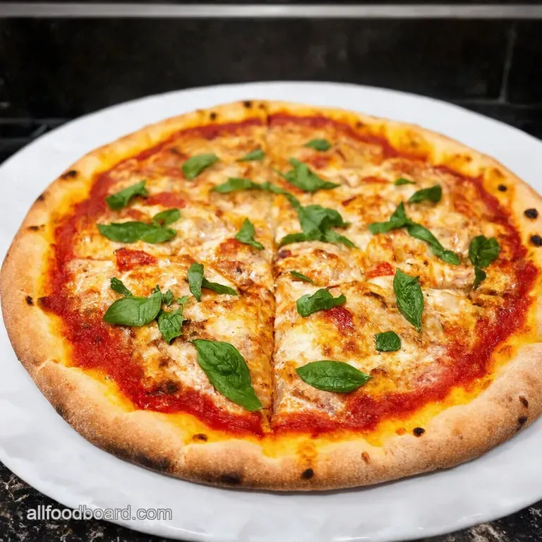 Mediterranean Chicken Pizza presentation