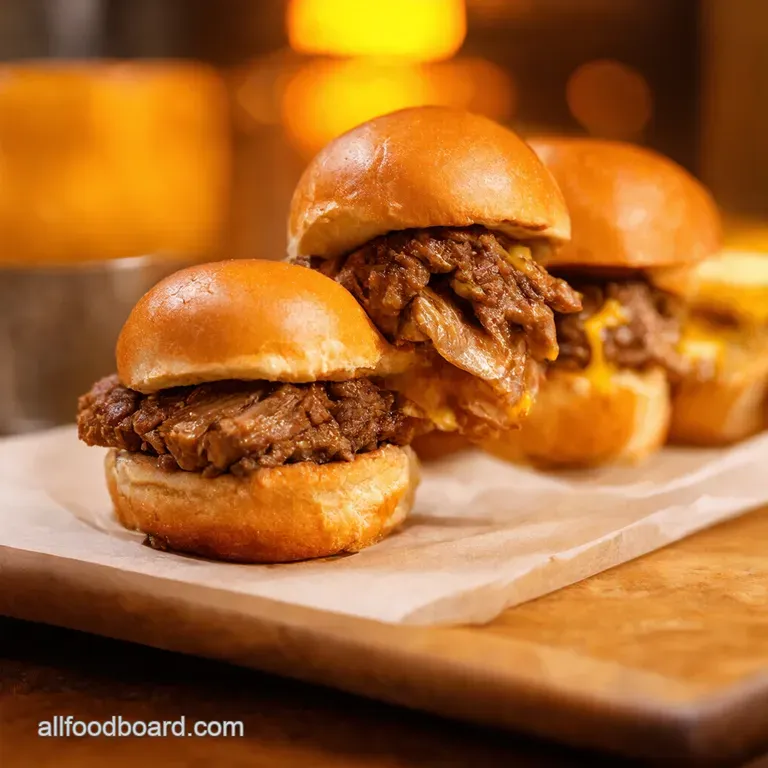 Melty Philly Cheesesteak Sliders on Hawaiian Rolls Aloha Cheesesteak presentation