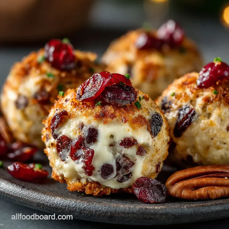 Jolly Good Bites MakeAhead Mini Cranberry Pecan Cheese Balls presentation