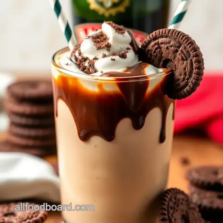 Baileys Irish Cream Chocolate Wafer Drink presentation