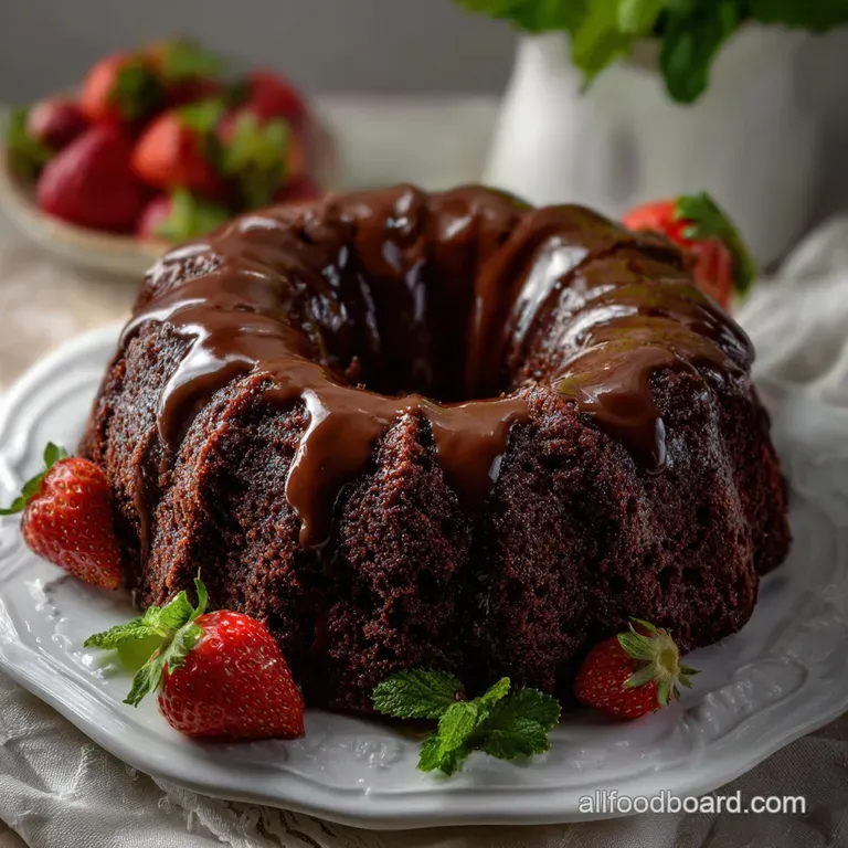 The Perfect Chocolate Bundt Cake Recipe presentation