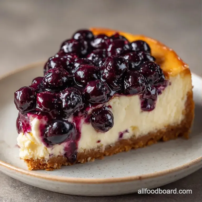 Elegant slice of velvet-smooth cake on a white ceramic plate with a drizzle of rich purple berry sauce.