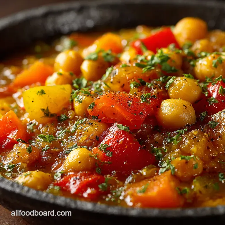 Moroccan Sunset Stew A OnePot Lentil Chickpea Delight
