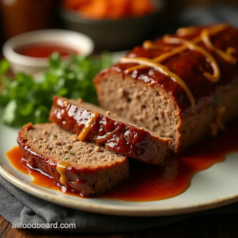 The Undeadly Delicious Mummy Meatloaf with Smoky Glaze presentation