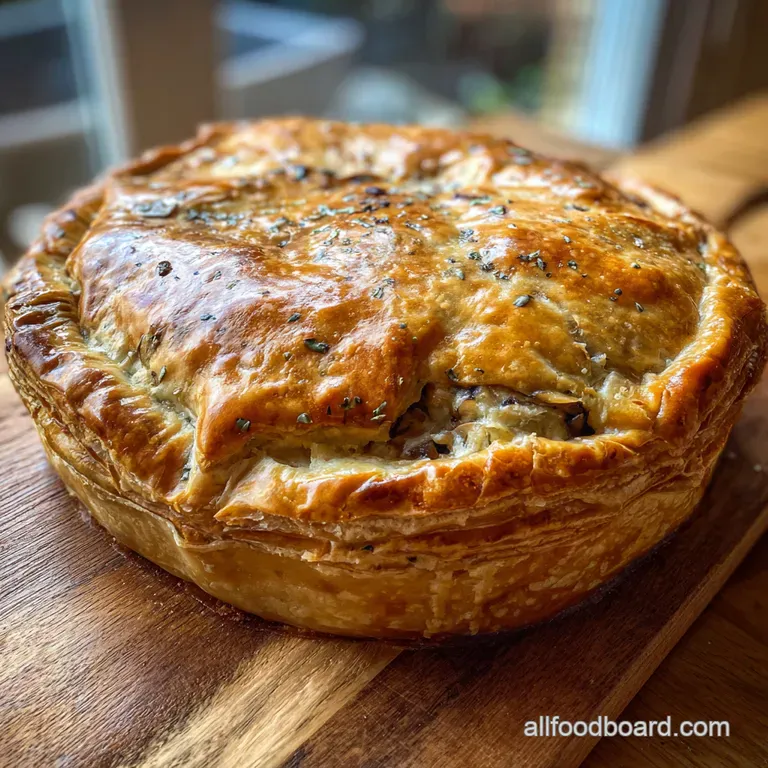 Mushroom Leek Gruyère Pithivier The Ultimate Savoury Pie presentation
