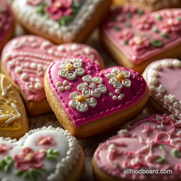 Decorated Valentine Cookies: the Foolproof No-Spread Recipe Royal Icing Guide presentation