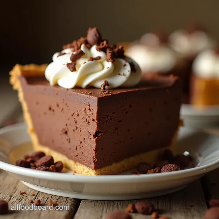 The Decadent Dream Easy NoBake Chocolate Silk Mousse Pie presentation