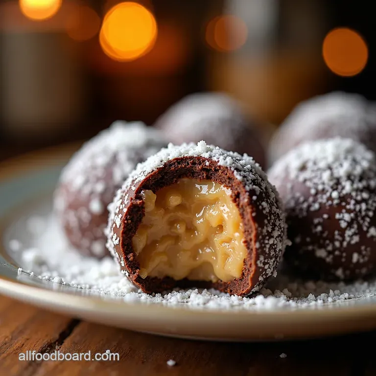 The Millionaires Shortbread Snowballs NoBake Caramel Chocolate Truffles presentation