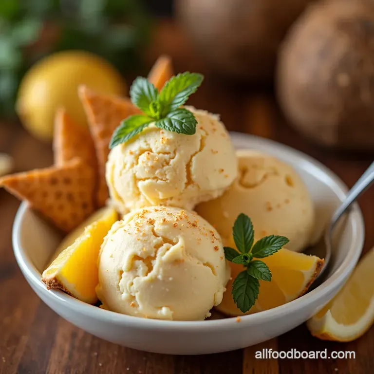 The Tropical Trainers Dream NoChurn Coconut Protein Ice Cream Low Sugar presentation