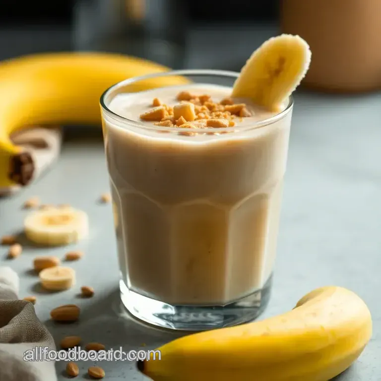 Nutty Banana Boost: Peanut Butter Banana Protein Shake presentation