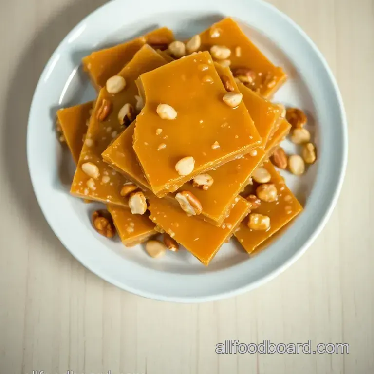Old-Fashioned Peanut Brittle Delight presentation