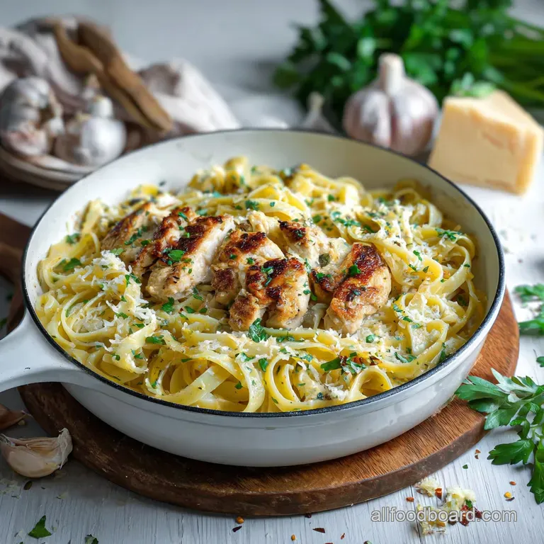 One Pan Garlic Parmesan Chicken Pasta