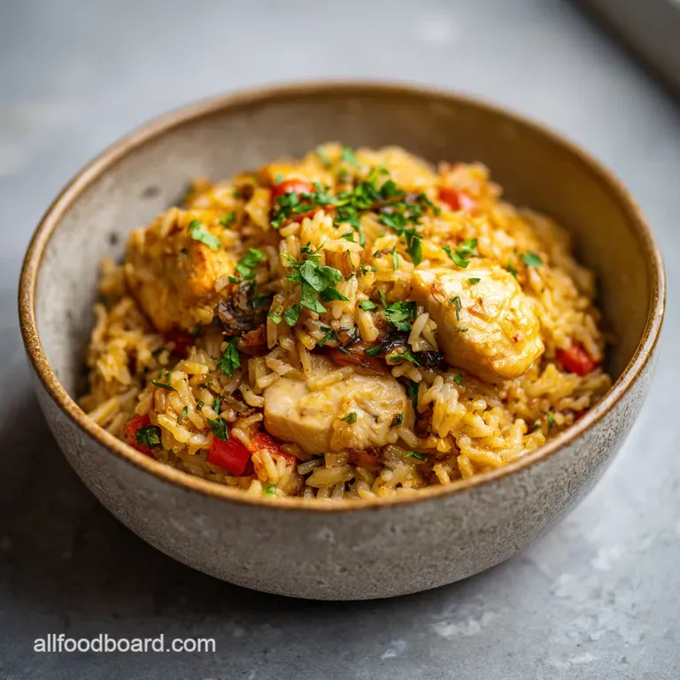 One Pot Chicken and Rice: Golden and Fluffy