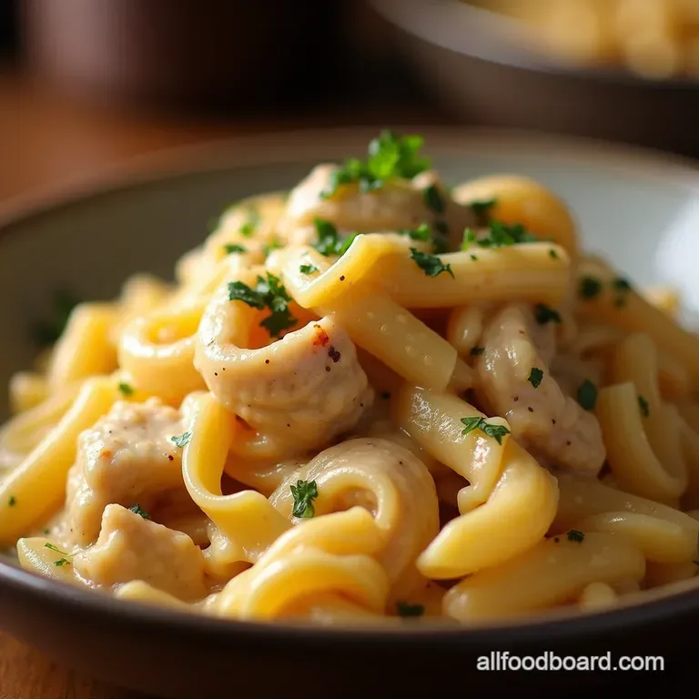 The Ultimate Onepot Marry Me Chicken Creamy Parmesan Pasta presentation