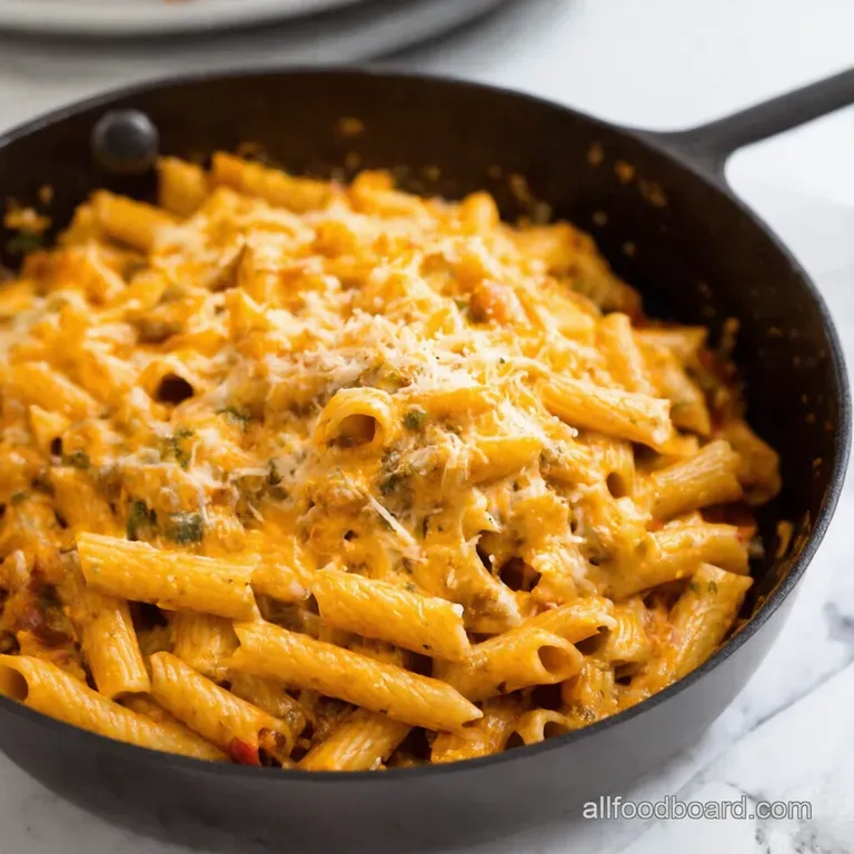 OnePan Cheesy Taco Pasta Bake presentation