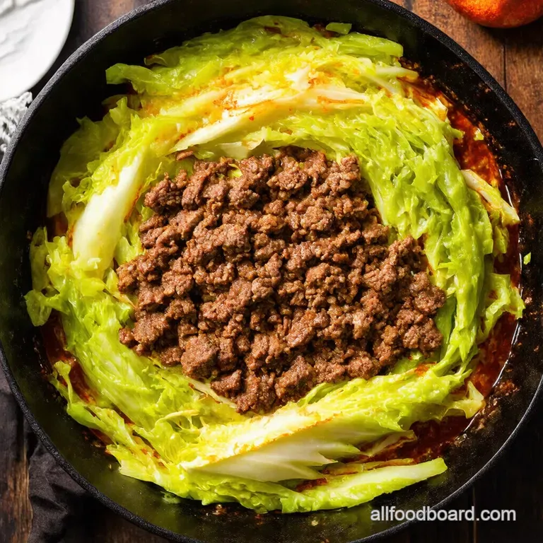 OnePan Ground Beef Cabbage Easy Weeknight Dinner OnePan Paprika Ground Beef and Cabbage Skillet