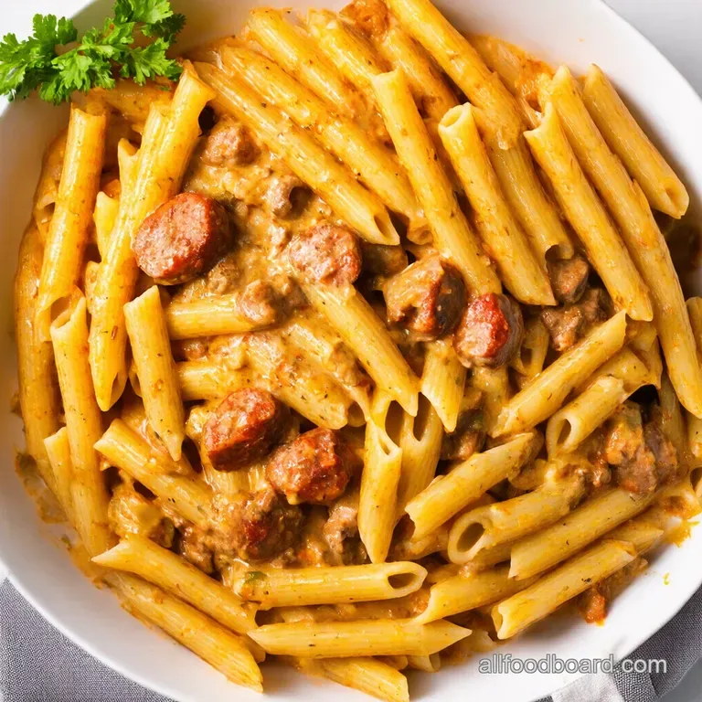 OnePot Creamy Cajun Sausage Pasta
