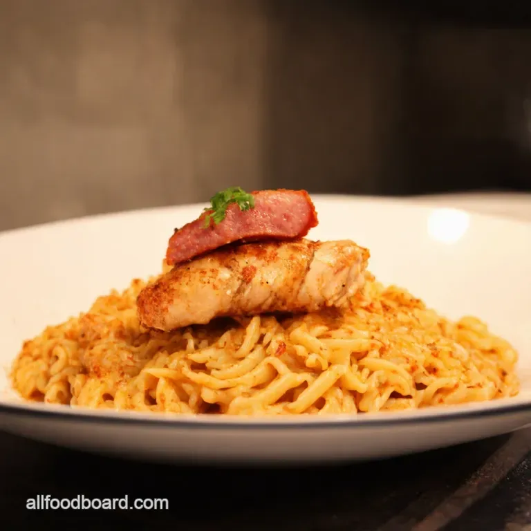 Onepot Wonder Chicken Risoni with Crispy Salami presentation