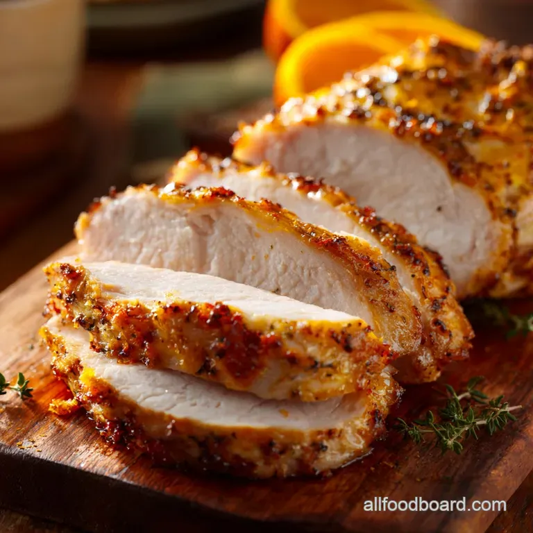 Sunkissed Zesty Orange and Herb Roasted Turkey Breast presentation