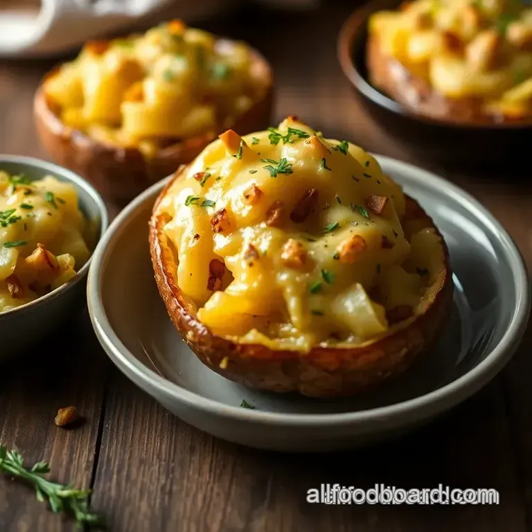 Oven-Baked Potatoes with Cheesy Garlic Goodness presentation