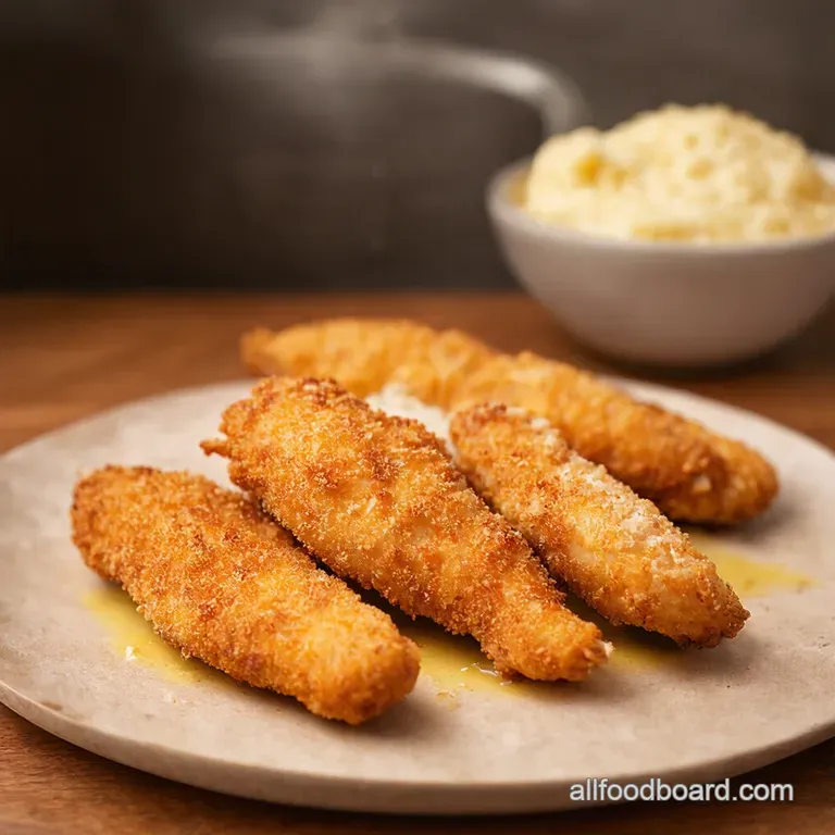OvenBaked Crispy Parmesan Chicken Tenders presentation