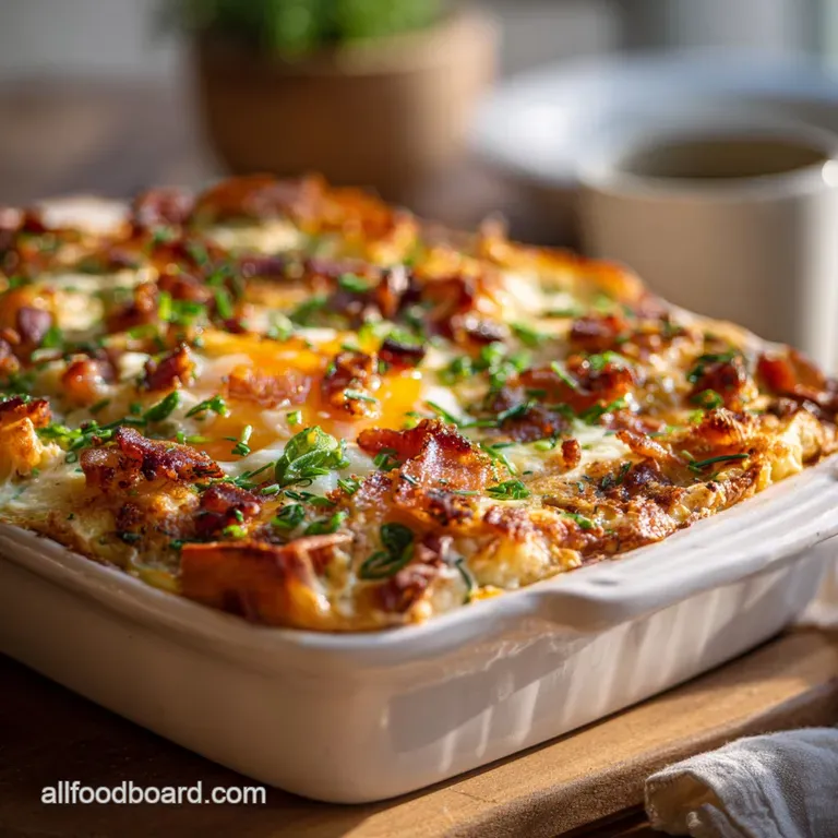Mothers Day Brunch Recipes: Overnight Casserole Bake presentation