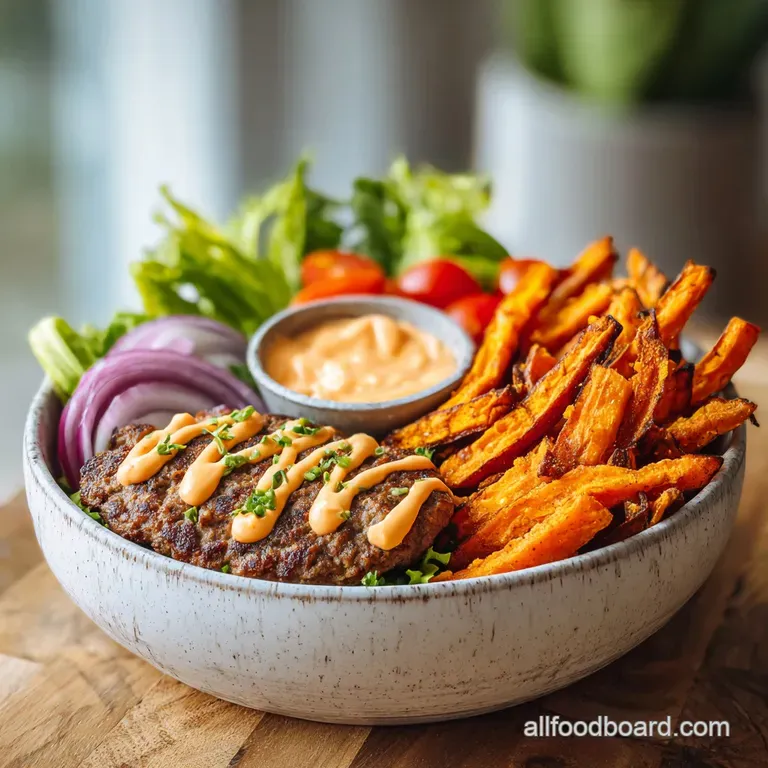 Paleo Burger Bowls with Fries Whole30