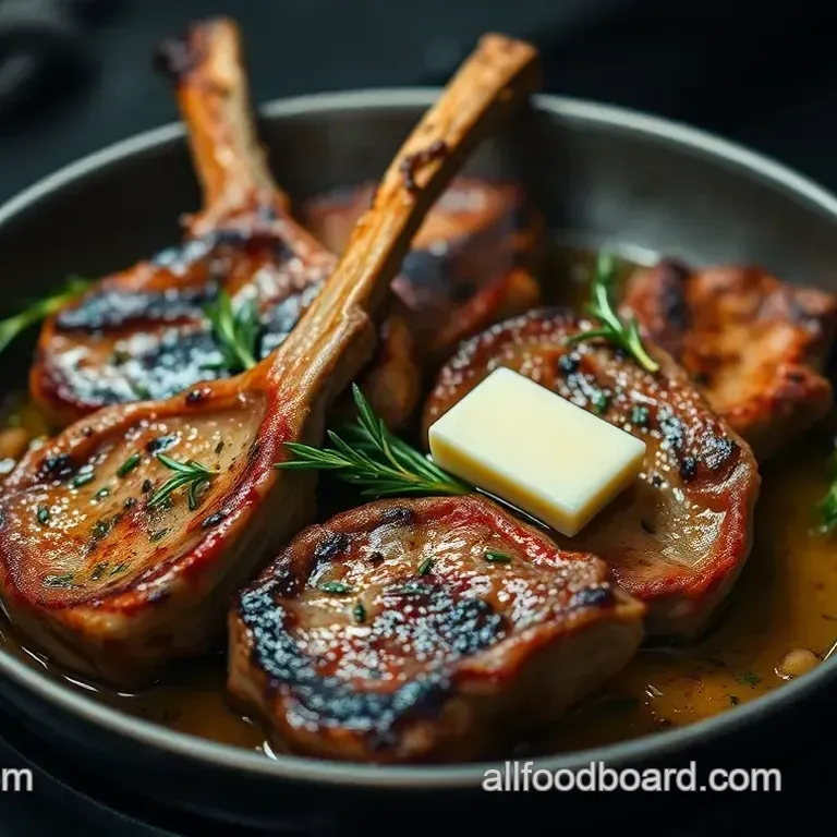 Pan-Seared Lamb Chops with Rosemary-Garlic Crust
