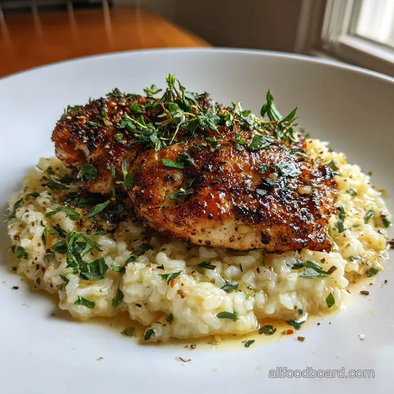 PanSeared Chicken Supreme with LemonHerb Risotto