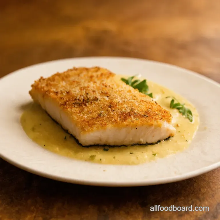 Parmesan Crusted Baked Mahi Mahi presentation