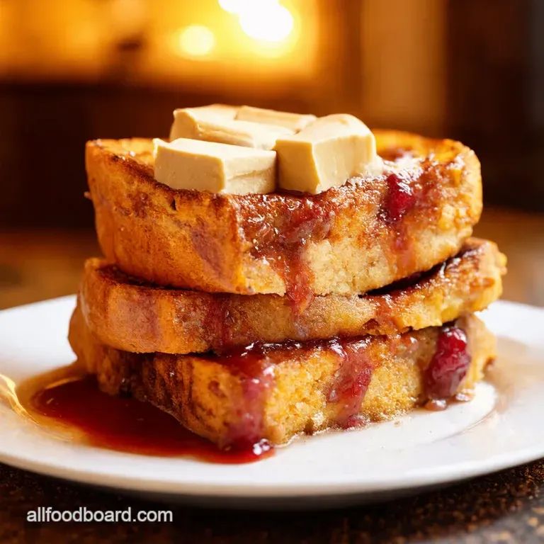PBJ Stuffed French Toast presentation