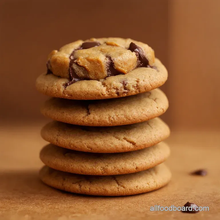 Peanut Butter Chocolate Caramel Swirl Cookies presentation