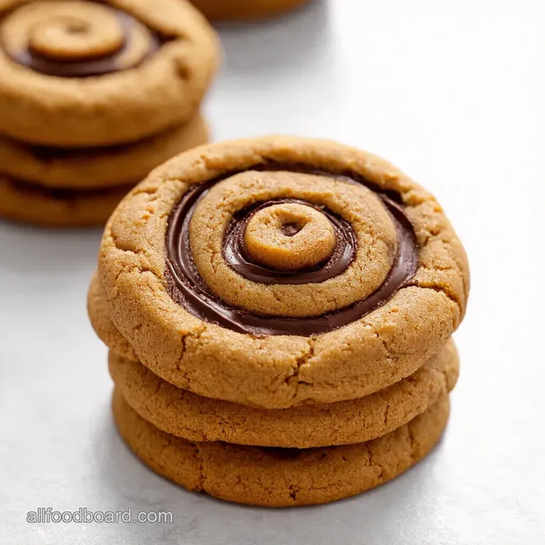 Peanut Butter Chocolate Caramel Swirl Cookies