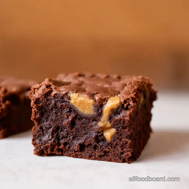 Peanut Butter Swirl Brownies presentation