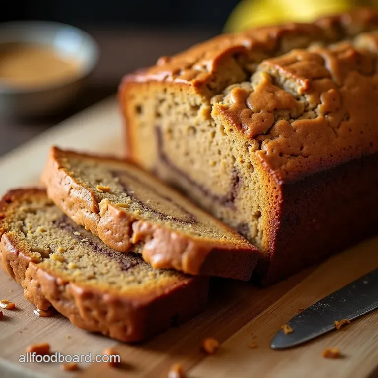 The Go Bananas for Peanut Butter Swirl Loaf NextLevel Banana Bread presentation