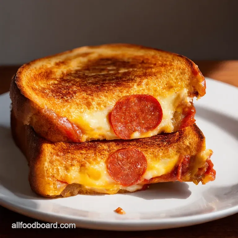 Pepperoni Pizza Grilled Cheese A Slice of Heaven Between Two Slices of Bread