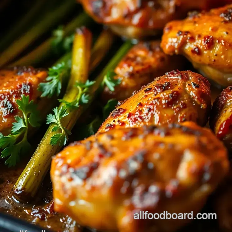 Perfectly Crispy Oven-Baked Chicken Thighs presentation