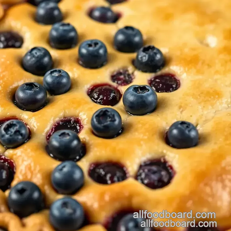 Perfectly Golden Blueberry Pie presentation