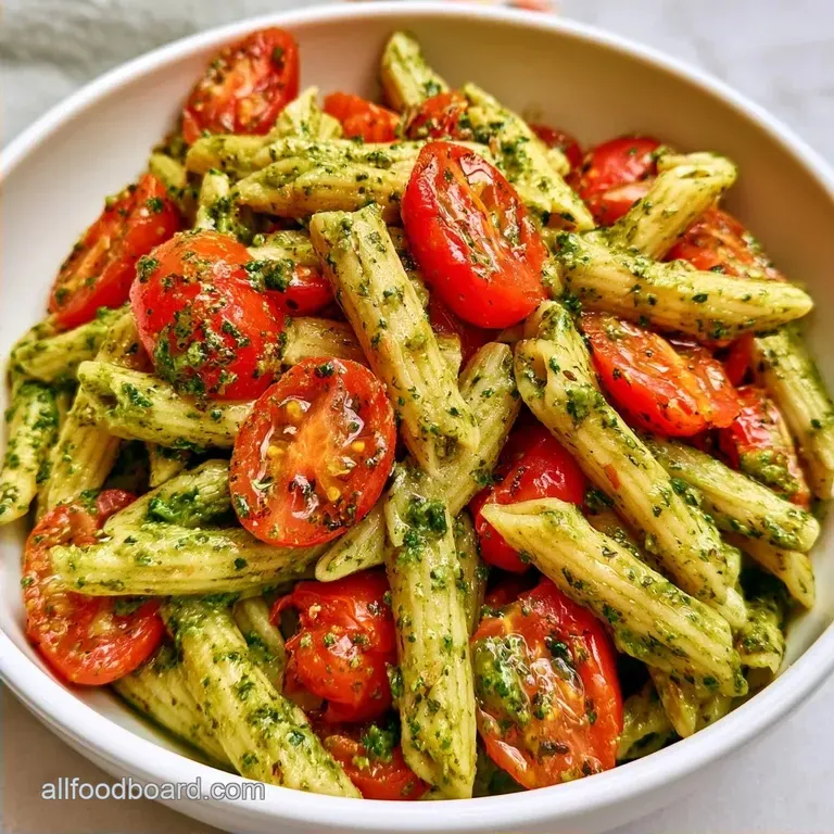 Pesto Pasta with Cherry Tomatoes in 20 Minutes