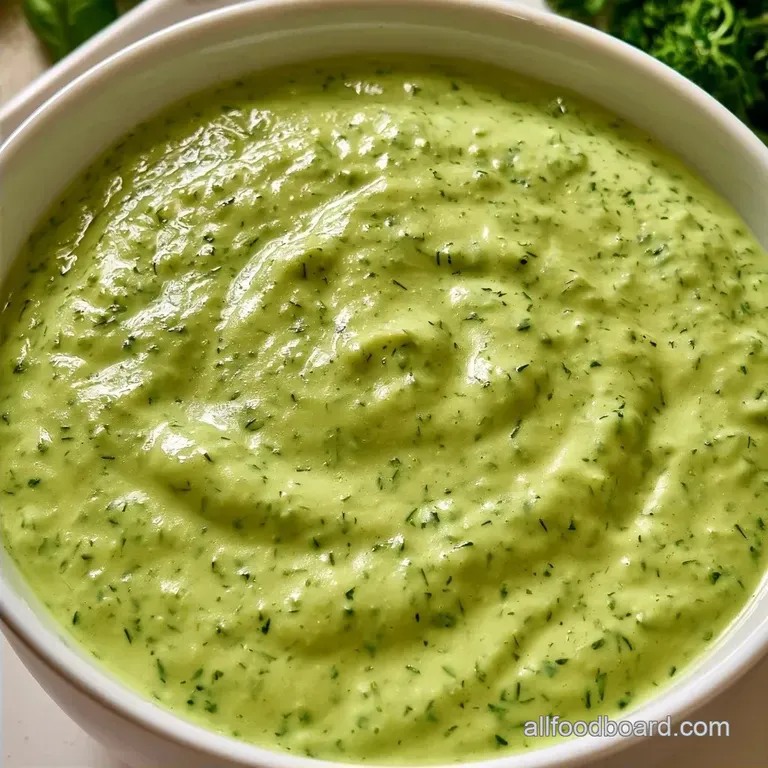 Creamy Pesto Ranch Salad Dressing