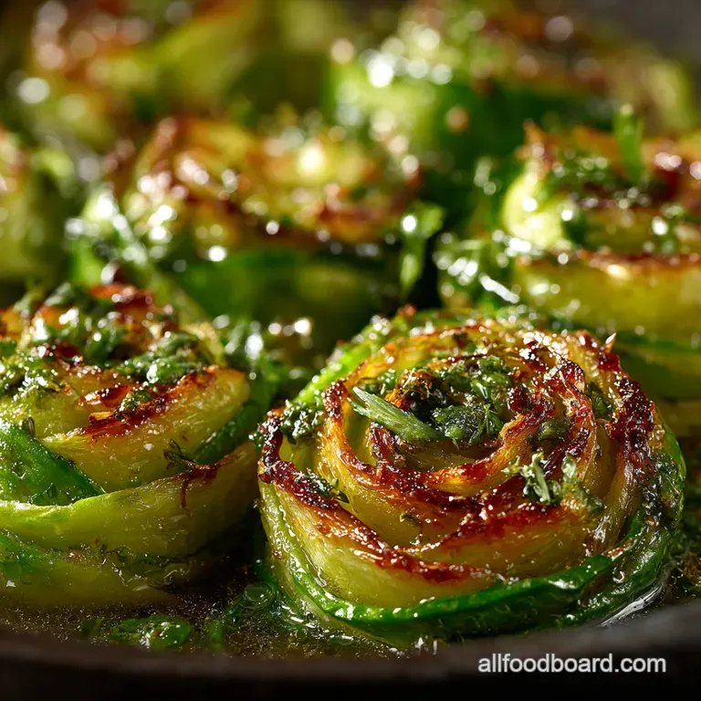 Pesto Zucchini Roses presentation