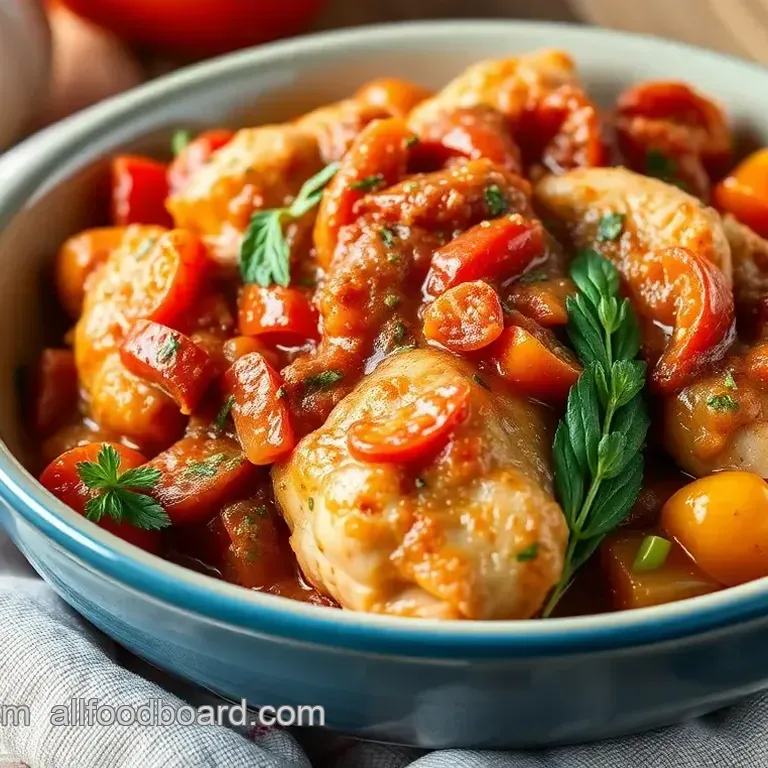 Pink Crock Pot Chicken Cacciatore