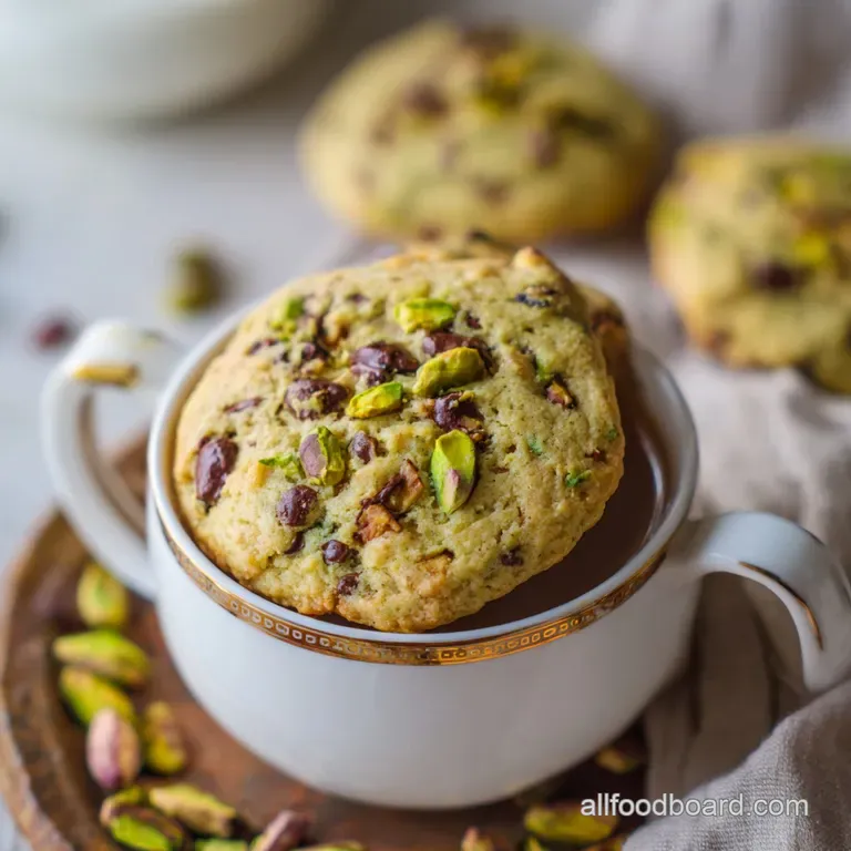 Pistachio Chocolate Chip Cookies: Brown Butter and Dark Chocolate
