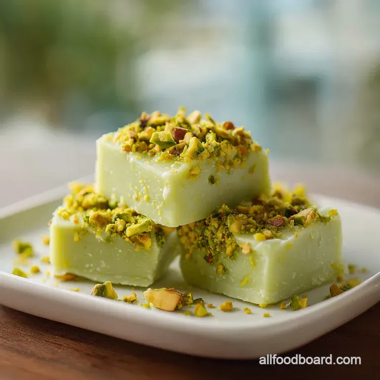 White Chocolate Pistachio Fudge: Rich and Velvety