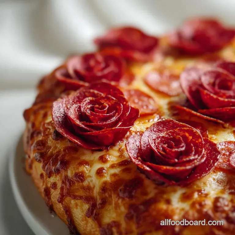 Easy Pizza Rose for Valentines Day