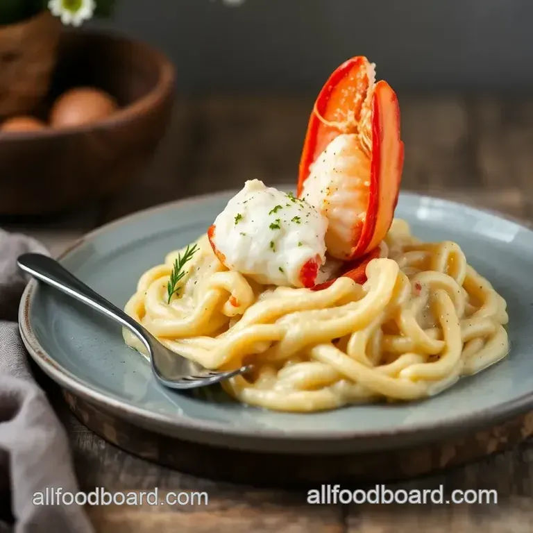 Poached Lobster Creamy Risotto Delight presentation