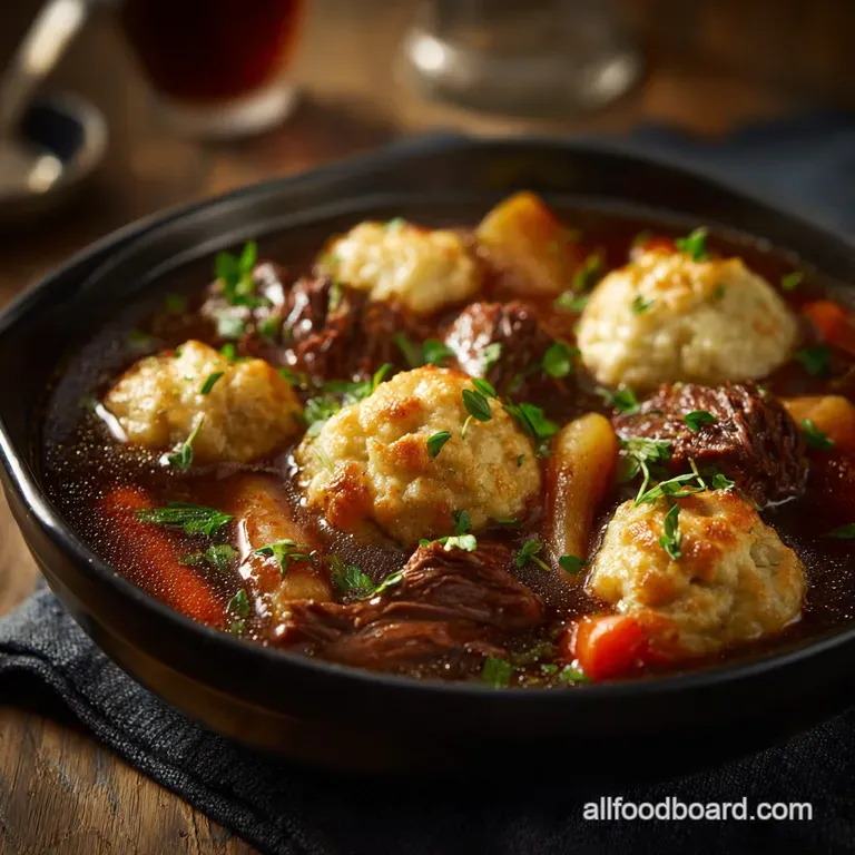 Soup and Stew Recipes: Proper British Beef and Ale Stew with Suet Dumplings