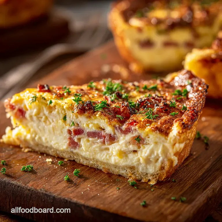 Crustless Quiche Lorraine: Light Flavourful presentation