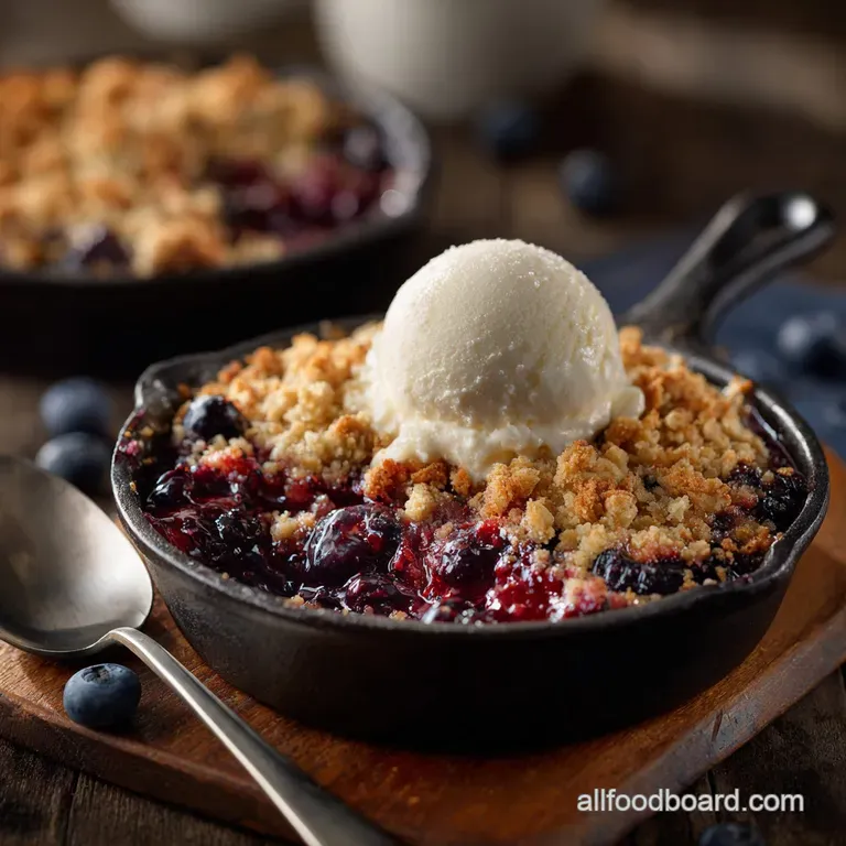 The Proper Job Blueberry Crumble Rustic Ripe and Ridiculously Easy presentation